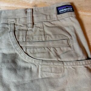 Patagonia Stand Up Shorts Mens 40 Khaki Tan Organic Cotton Canvas 7 Inseam 57228